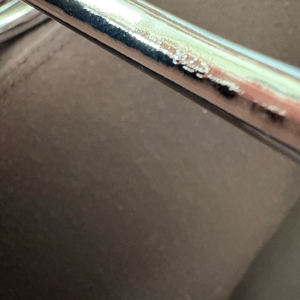 STERLING SILVER DOUBLE RING BANGLE - Picture 6 of 6